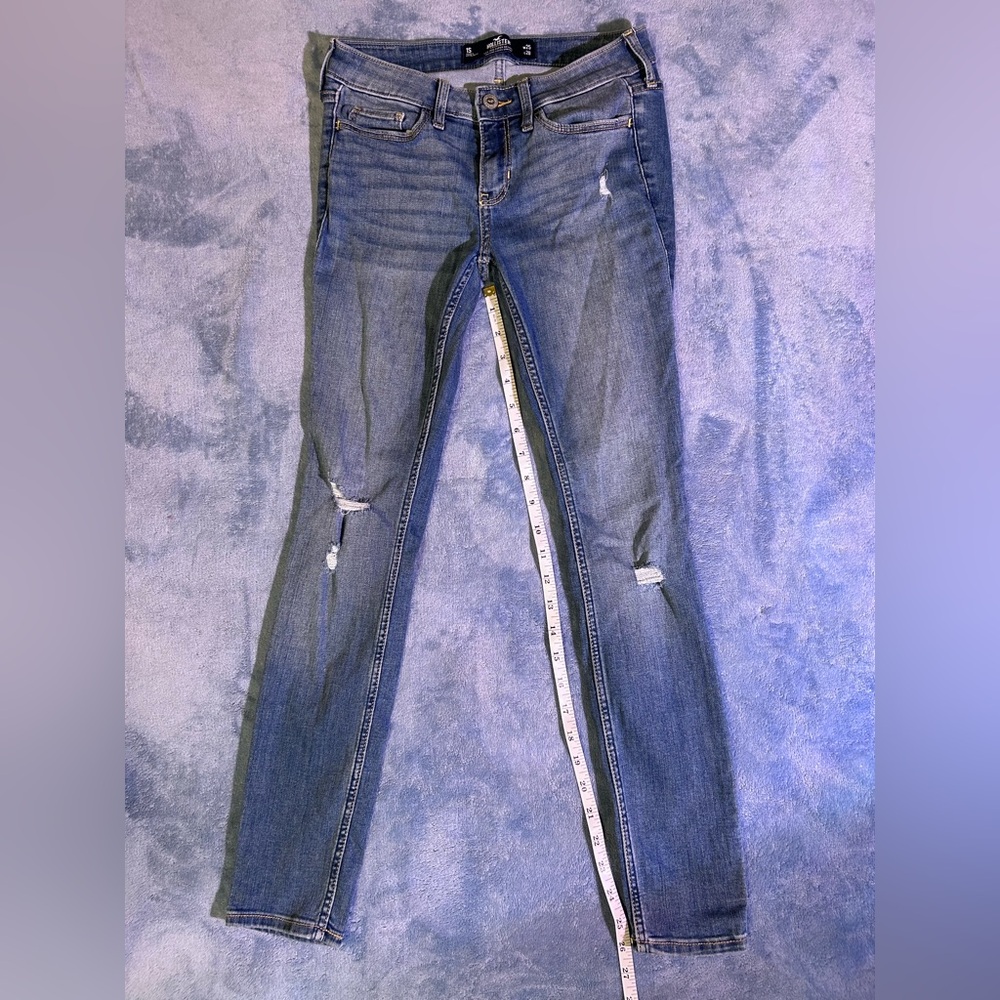 Hollister Low Rise Super Skinny Blue Jeans